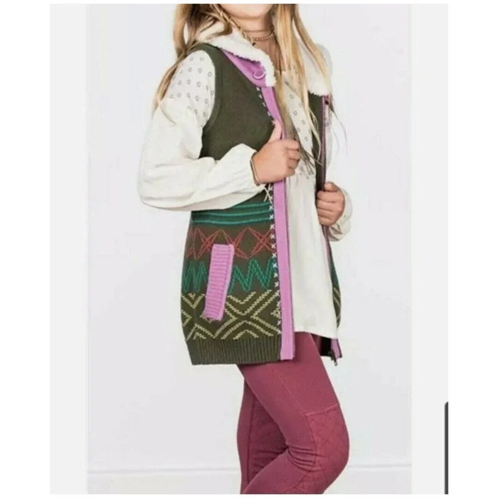 Matilda Jane Make believe Big Idea Vest Girls Size 14 Colorful